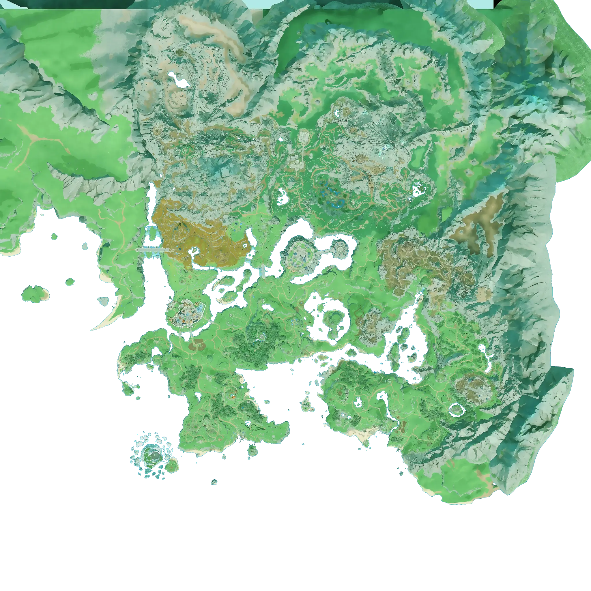 Top-down map of Orbis